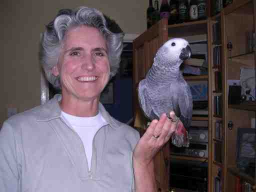 "Sophie" with her new owner Lynn Snell